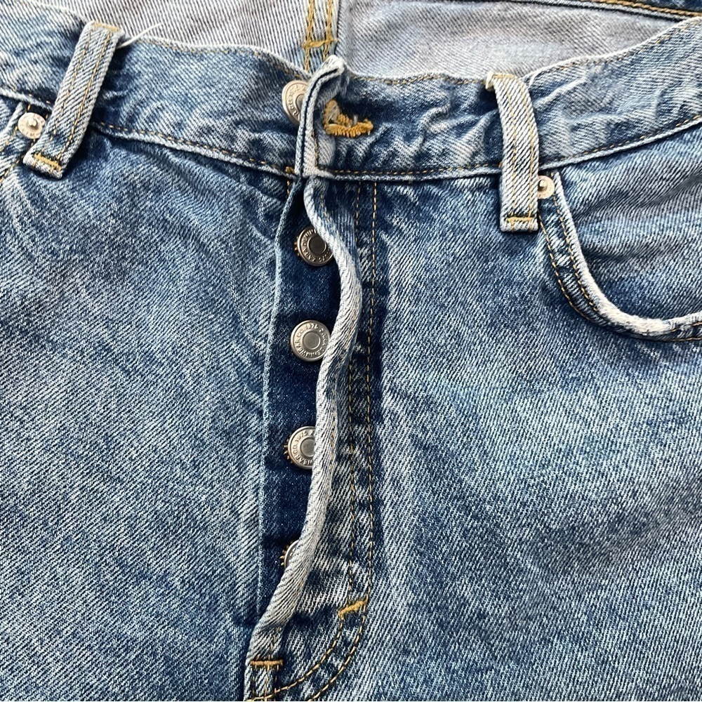 Zara Button Fly Crop Jeans Size 36 - Picture 9 of 16